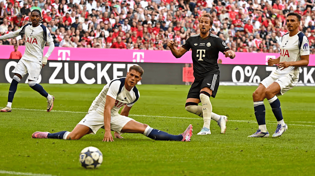 热身赛-凯恩破门+失点+失单刀 科曼建功拜仁4-0擒热刺